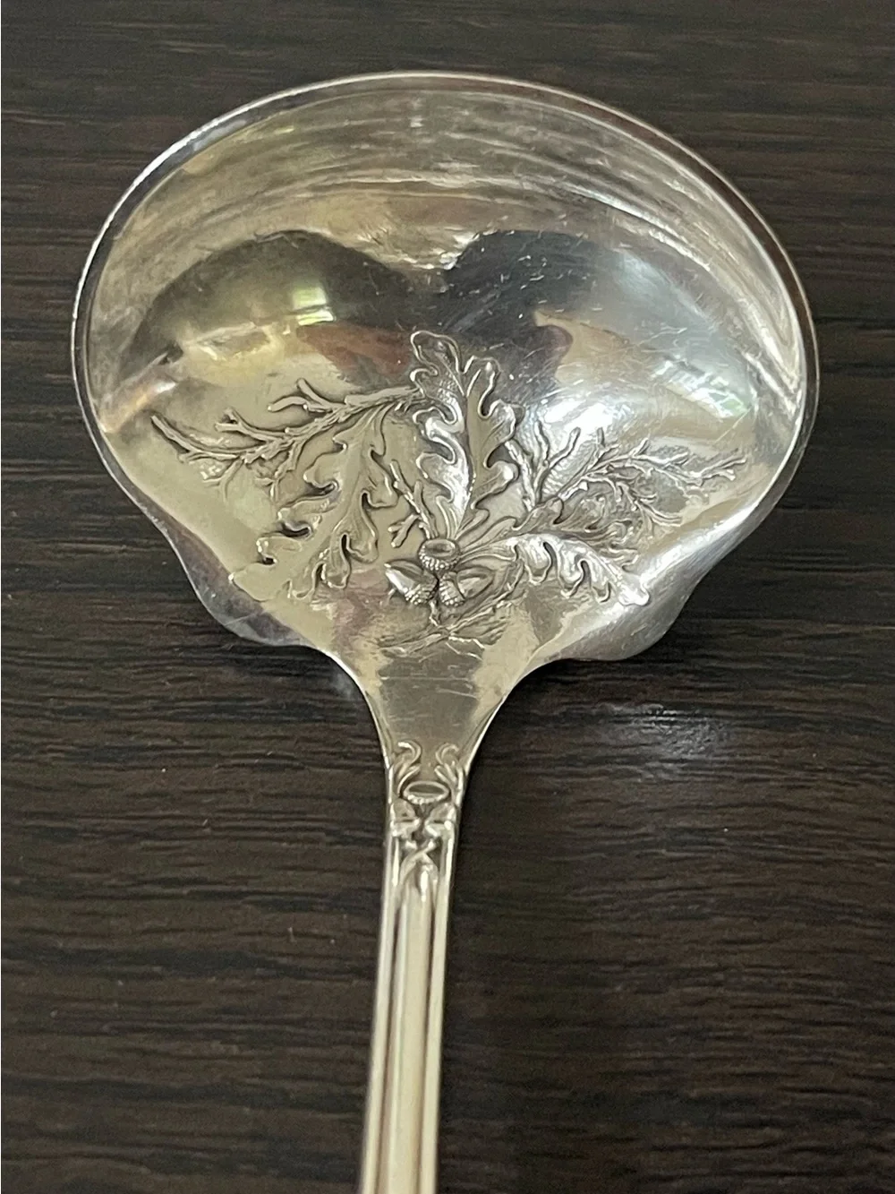 VTG Rogers & Bros “Charter Oak” Silverplate Ladle w/Acorn & Leaf Pattern